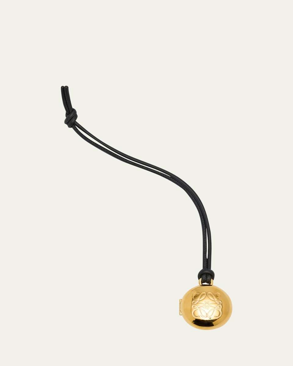 Pebble Charm Locket in Brass